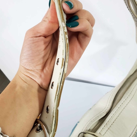 Coach Signature C blue canvas leather shoulder bag with bucket trim - Picture 5 of 15